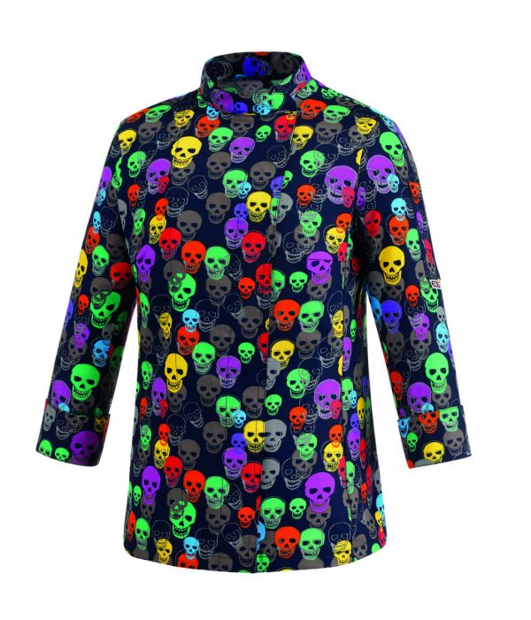 102087 color skull woman Casacca Egochef