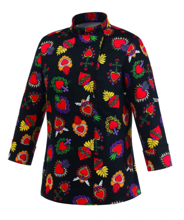 102090 hearts woman Casacca Egochef